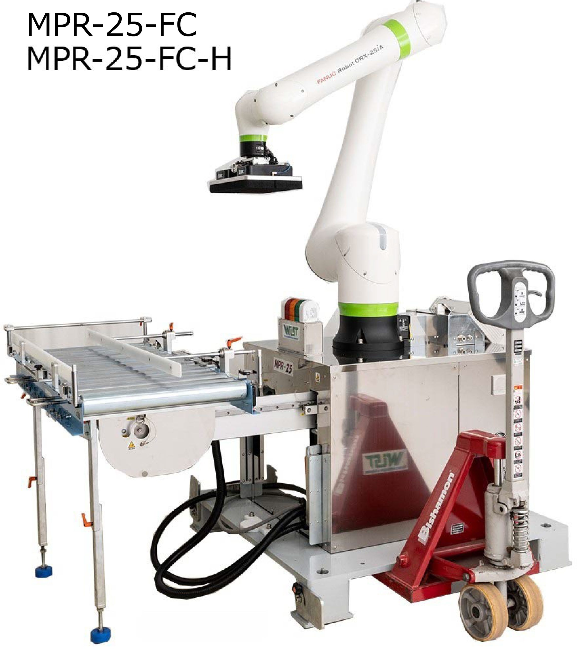 ティーチングレスで新製品登録もスムーズに！<br>移動式協働ロボットパレタイザー　MPR-25-FC/FC-H・MPR-25-MC/MC-H