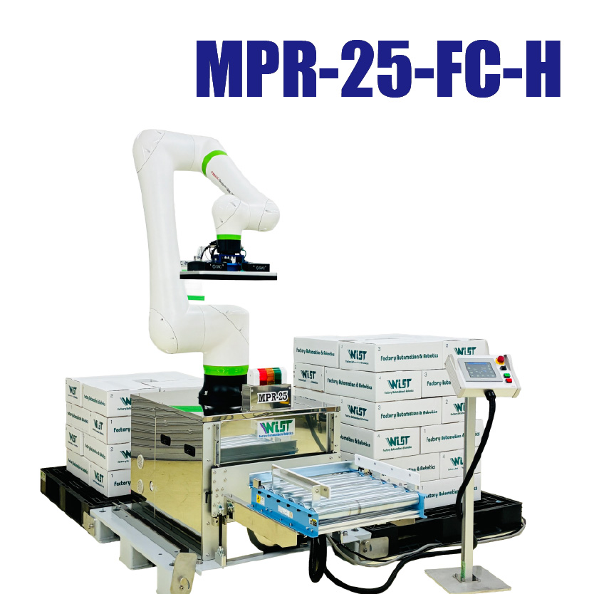ティーチングレスで新製品登録もスムーズに!<br>移動式協働ロボットパレタイザー MPR-25-FC/FC-H・MPR-25-MC/MC-H